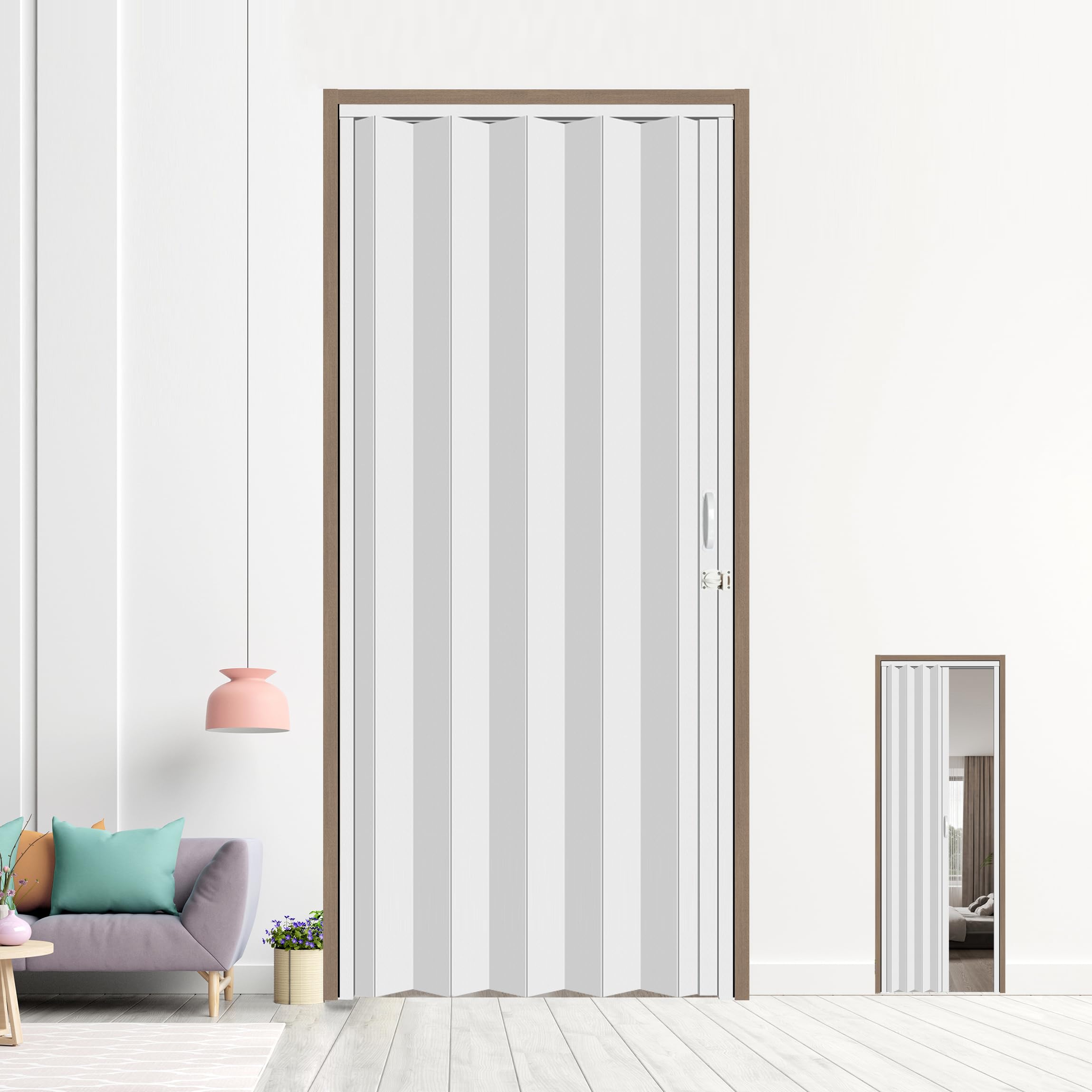 HARDJULAN 36X79in Interior Folding Accordion Doors for Living